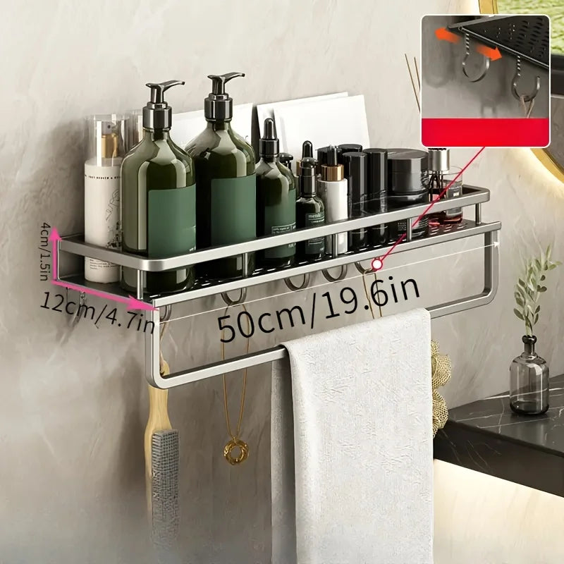 Aluminum Multifunctional Wall-Mounted Shelf