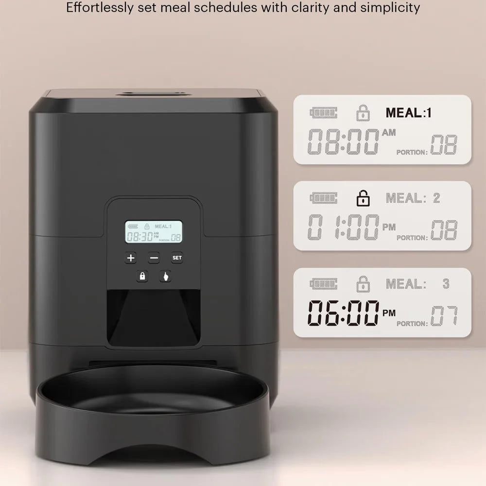 Smart Automatic Pet Feeder - Timed & Quantitative Pet Food Dispenser with Slow Feeding Technology
