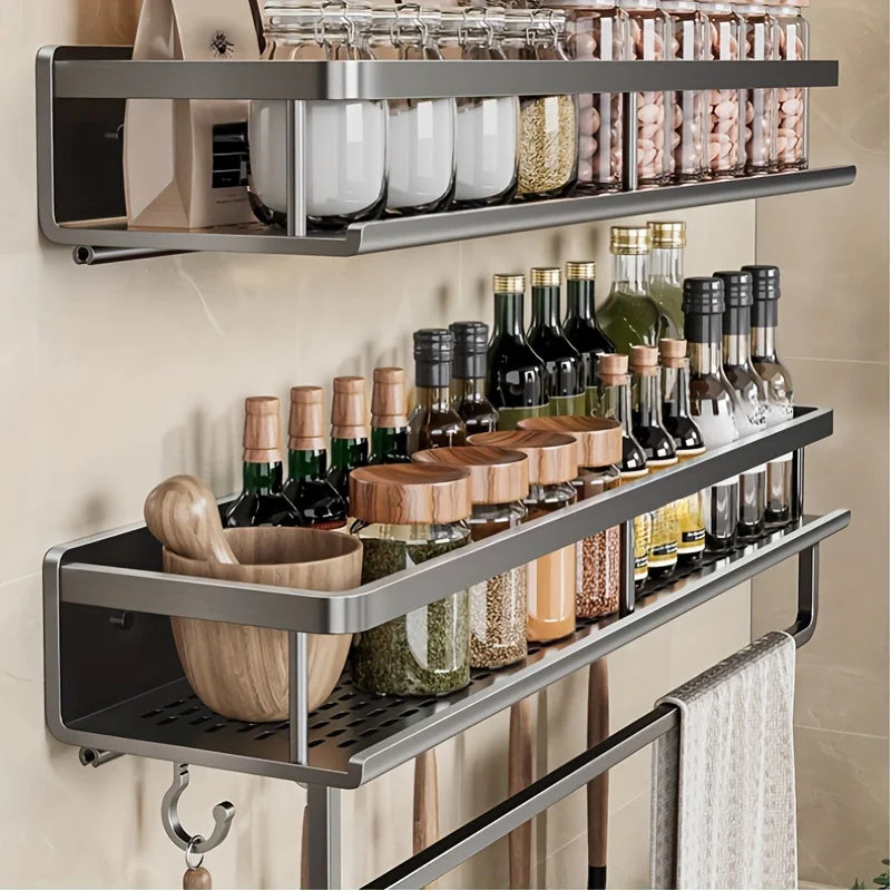 Aluminum Multifunctional Wall-Mounted Shelf 