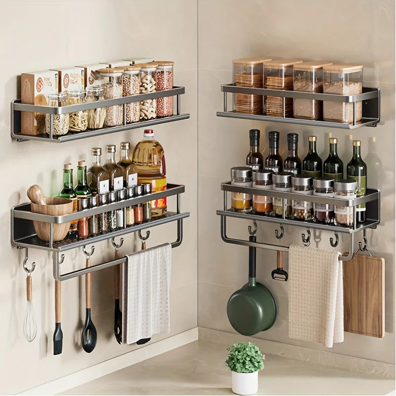 Aluminum Multifunctional Wall-Mounted Shelf 