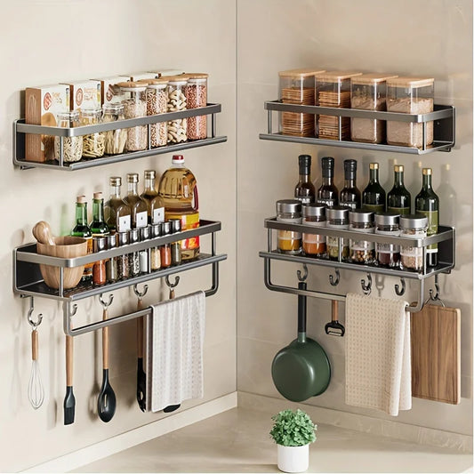 Aluminum Multifunctional Wall-Mounted Shelf 