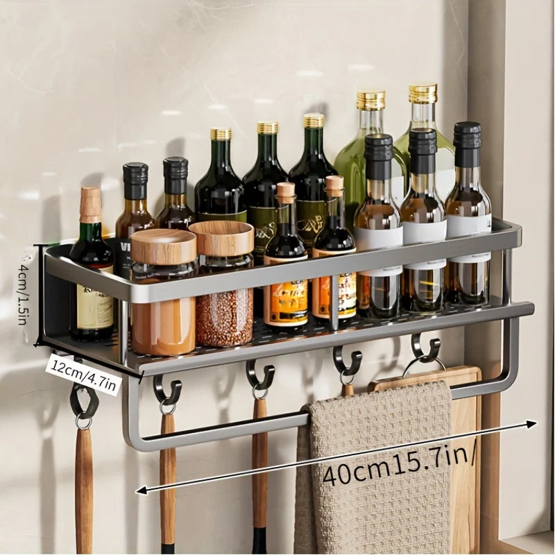Aluminum Multifunctional Wall-Mounted Shelf 