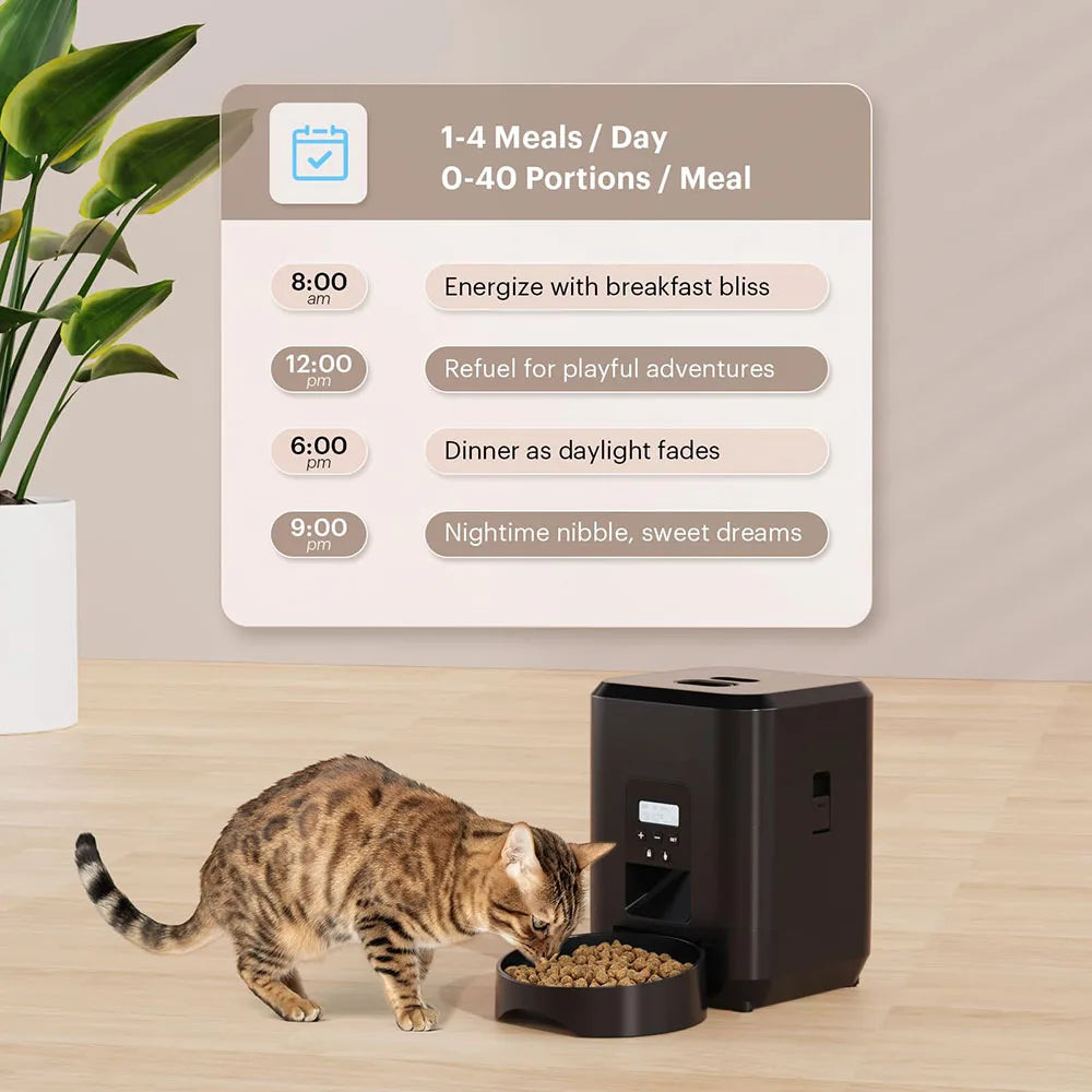 Smart Automatic Pet Feeder - Timed & Quantitative Pet Food Dispenser with Slow Feeding Technology